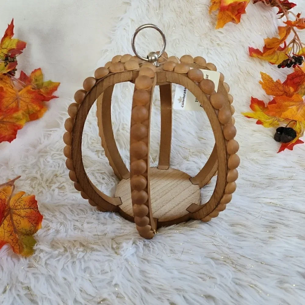New Lot of two Fall/Thanksgiving home decor/ centerpiece wooden